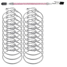 Chaînes à breloques pour la création de bijoux, 20 bracelets en acier inoxydable de type serpent avec outil d'assemblage