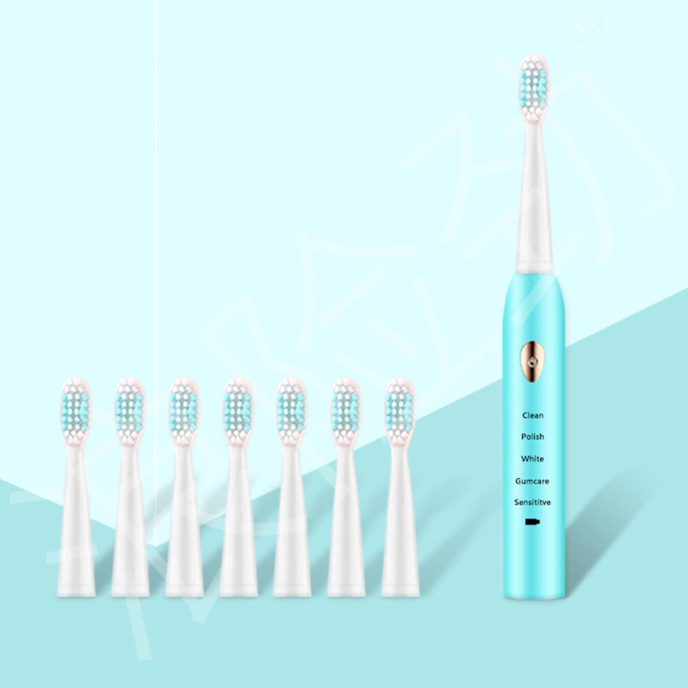 Fnyoxu USB Charging Electric Toothbrush,Electric Toothbrush with 8 Brush Heads,Smart 5-speed Timer Electric Toothbrush IPX7