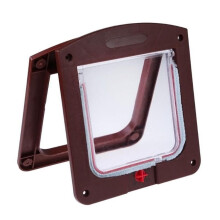 Cat Door, 4 Way Locking Cat Flap Door for Interior Exterior, Pet Door, Compatible with Adult Cats and Small Dog