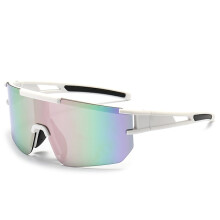 Polarized cycling glasses - white, road cycling glasses, sports glasses for