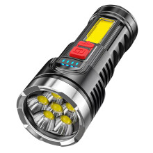 Oplaadbare LED-zaklamp met 8 superheldere LED's, geschikt voor kamperen, wandelen, als tafellamp of buitenverlichting, compatibel met USB-opladen.