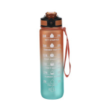 Gourde FloHua 1000 ml (32 oz) sans BPA, avec indicateur de temps, large ouverture étanche, débit rapide et ouverture par pression. Idéale pour les