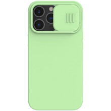 Compatibel met iPhone 13 Pro Max - NILLKIN MagSafe CamShield Silky Liquid Cover - Groen