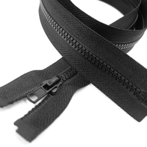 pc split zipper 70 cm - Black - DIY Black 1