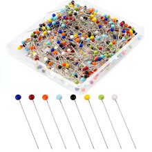 500 pieces 38mm/4mm glass head, sewing needles sewing needles round head