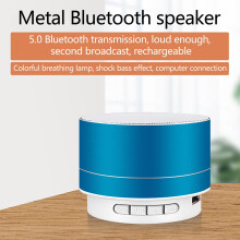 Speakers Gnobogi Metal Bluetooth Audio Phone Computer Mini Speaker Led Memory Card Luminous Mini Audio Portable Audio Clearance