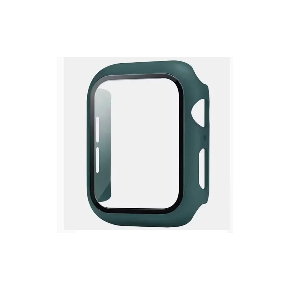 Tempered Glass + Case For Compatible With Apple Watch 10 46Mm/42Mm, Matte Hard Pc Bumper, Screen Protector, Iwatch Series 9-10 Ink Green 9083649004197