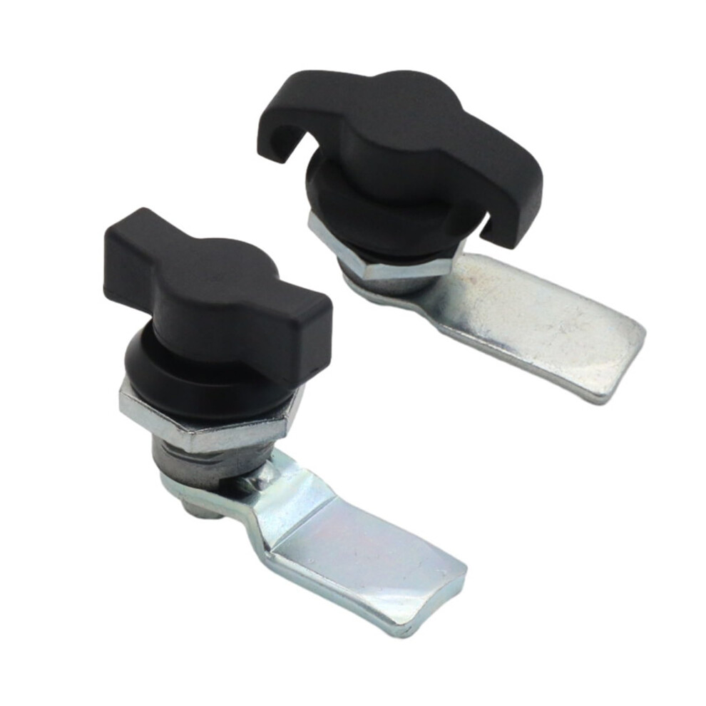 Cabinet Lock Zinc Alloy Secure Tongue With Hinges For Industrial Electrical Distribution Box Black 9164114658210