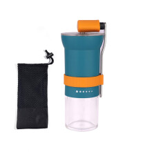 Manual Coffee Grinder with Adjustable Settings Ceramic Burr Blue TravelFriendly Ergonomic Grip