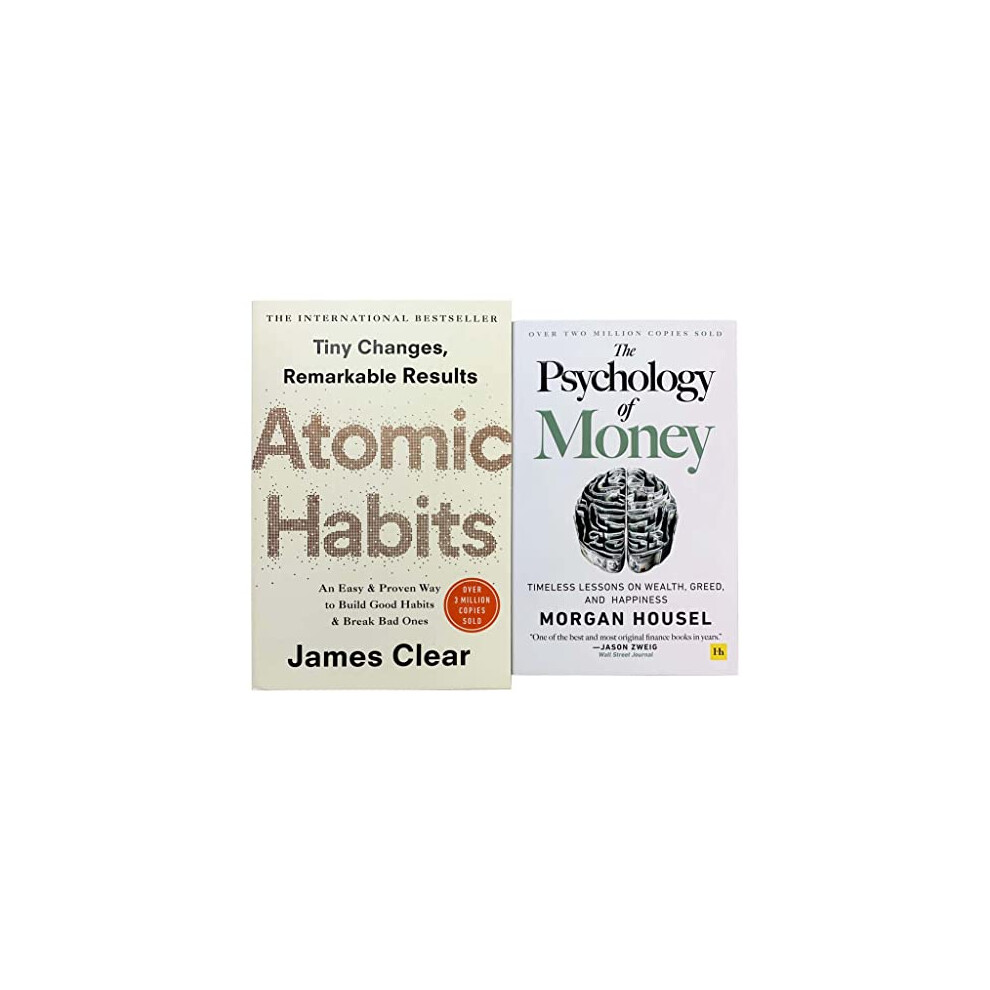 Atomic Habits & The Psychology of Money – 2 Books Collection Set | Personal Growth, Wealth & Mindset Bestsellers