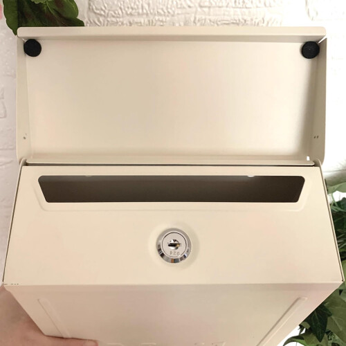 White Locking Wall Mount Mailbox with Concealed Cam Lock, RustResistant Weatherproof Design 2