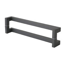 Sliding Barn Door Handle Pair 304 Stainless Steel Black Push Pull for Glass Doors with Install Kit