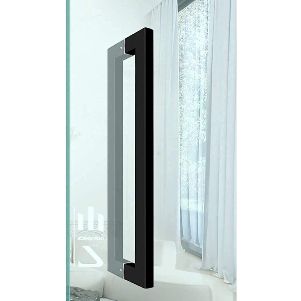 Commercial Barn Door Handle 1200Mm Black Heavy Duty Stainless Steel Square Tube Modern Pull 9164114659446