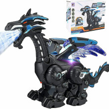 Robot dinosauro elettronico RC per bambini, giocattolo interattivo con telecomando, dinosauro con camminata realistica, ruggito, scuotimento della