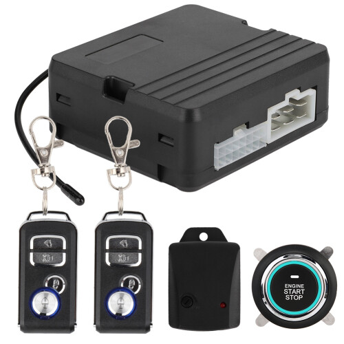 Smart Key Remote Control Your Car Shock Sensor Alarm Auto Lock Unlock PKE Engine Start Button Keyless Go System Touch Password Entry Central Door 2