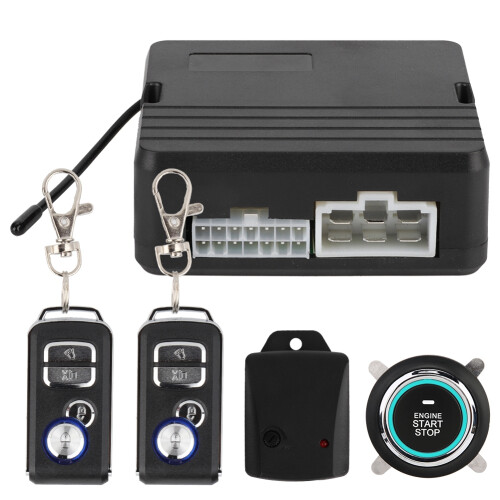 Smart Key Remote Control Your Car Shock Sensor Alarm Auto Lock Unlock PKE Engine Start Button Keyless Go System Touch Password Entry Central Door 1
