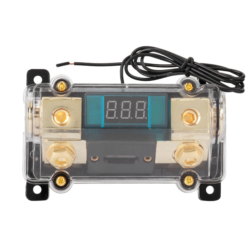 Voltage Display Car Audio Power Holder With Automatic Power Off, Stereo Distribution Block Featuring Stable Performance Durable Material Design 9464372444632