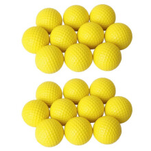 20 szt. żółtych, miękkich, elastycznych piłek golfowych PU do ćwiczeń w pomieszczeniach