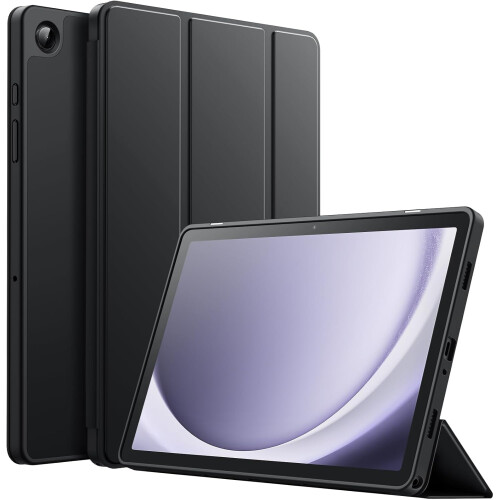 Capa para tablet compatível com Samsung Galaxy Tab A9+ / A9Plus de 11 polegadas (2023), capa protetora dobrável em três partes em TPU macio, para