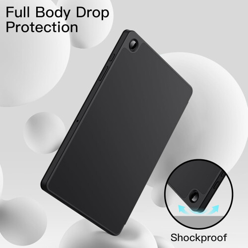 Capa para tablet compatível com Samsung Galaxy Tab A9+ / A9Plus de 11 polegadas (2023), capa protetora dobrável em três partes em TPU macio, para 2
