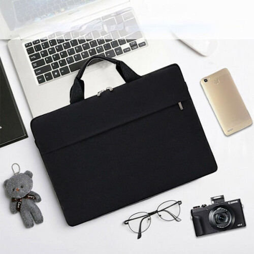 Θήκη φορητού υπολογιστή Macbook 13'' 14'' 15,6'', φορητή τσάντα ώμου, μαύρη, 13 ιντσών 1
