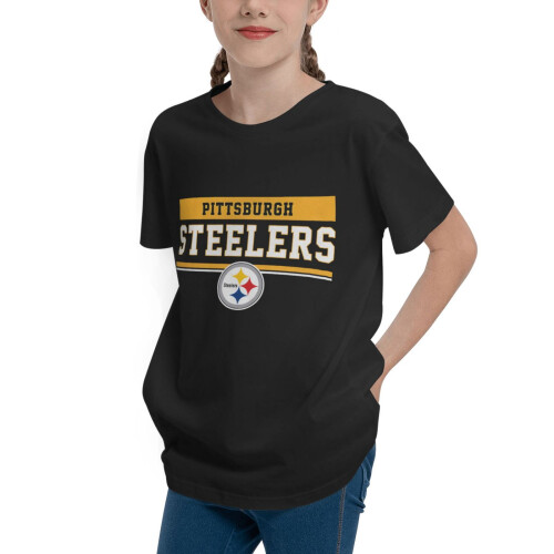 Παιδικό κοντομάνικο μπλουζάκι Steelers για αγόρια και κορίτσια με λογότυπο 1