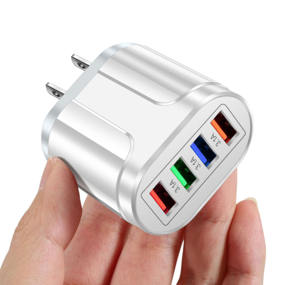 Glowing Usb Phone Charger Portable 4 Ports 3.1A Charger Compact Wall Plug Adapter 9395123775470
