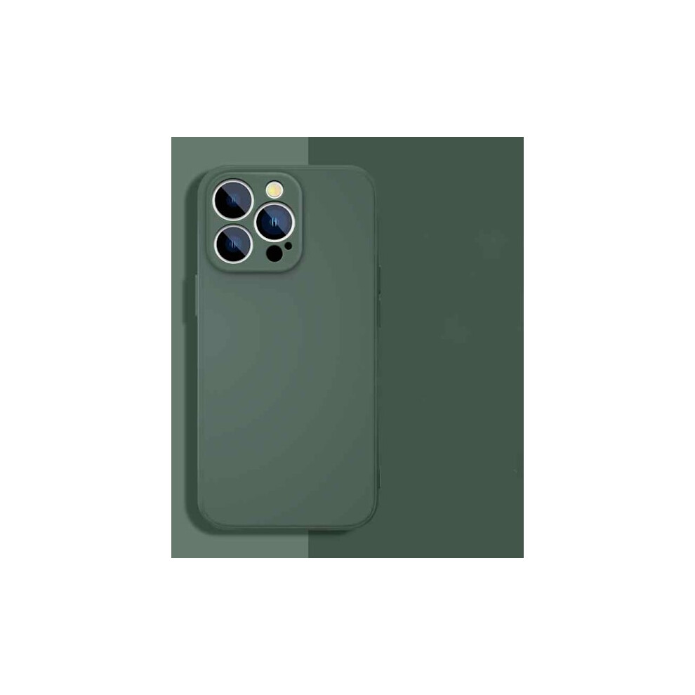 Compatible With Iphone 13 Pro Max Case - Microfiber Silicone Dark Green 9395123776385