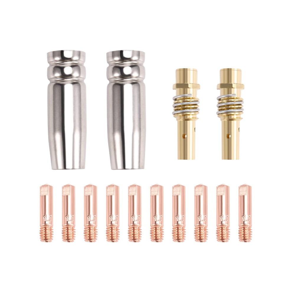 14Pcs 15Ak Welding Torch Accessories Consumables 1.0Mm Mig Torch Gas Nozzle Tip Holder Of 15Ak Mig 9395123776705
