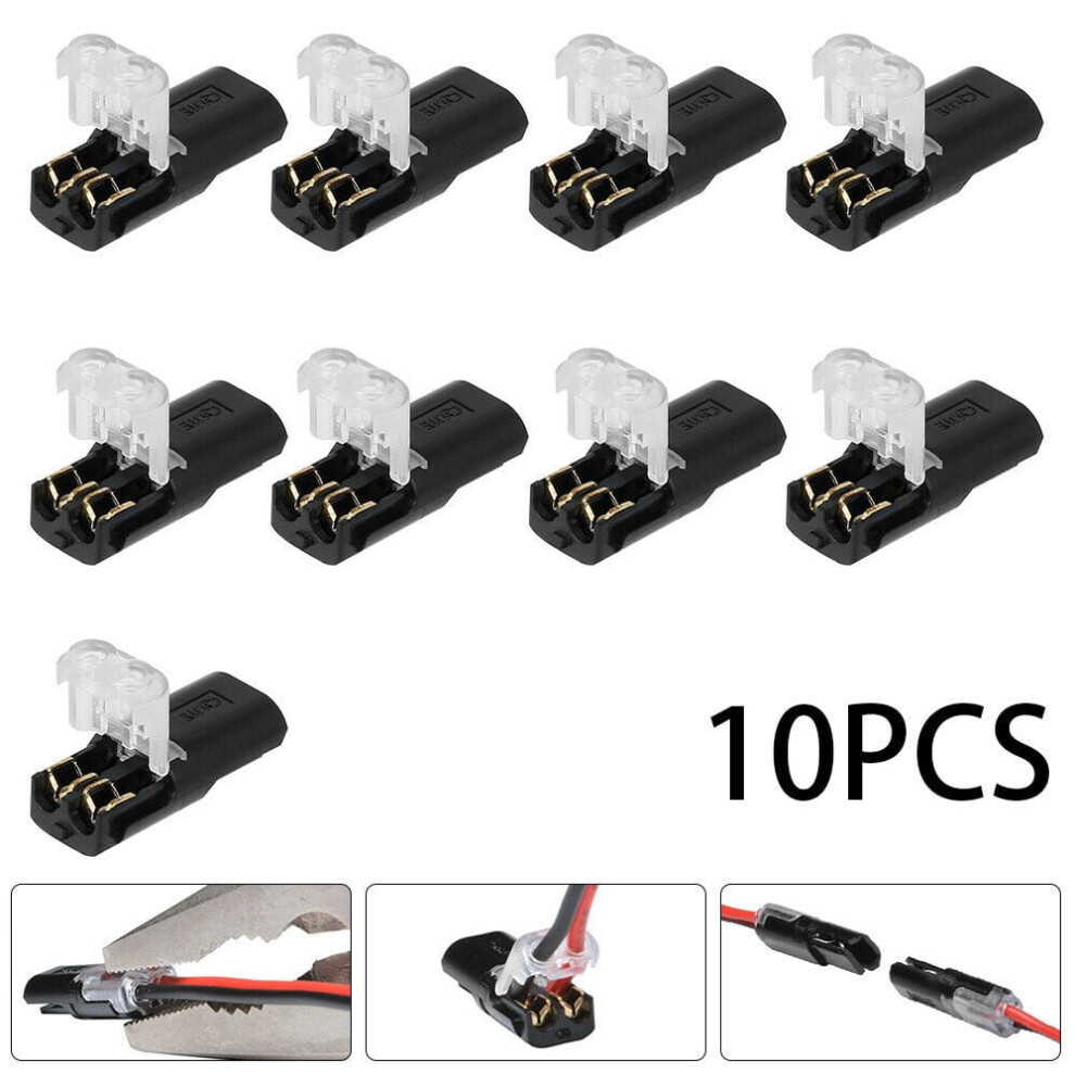 Mosiee 10X Car Auto Wire Cable Plug Connectors Kit 2 Pin Way Terminal Clamp Waterproof 9395123776729
