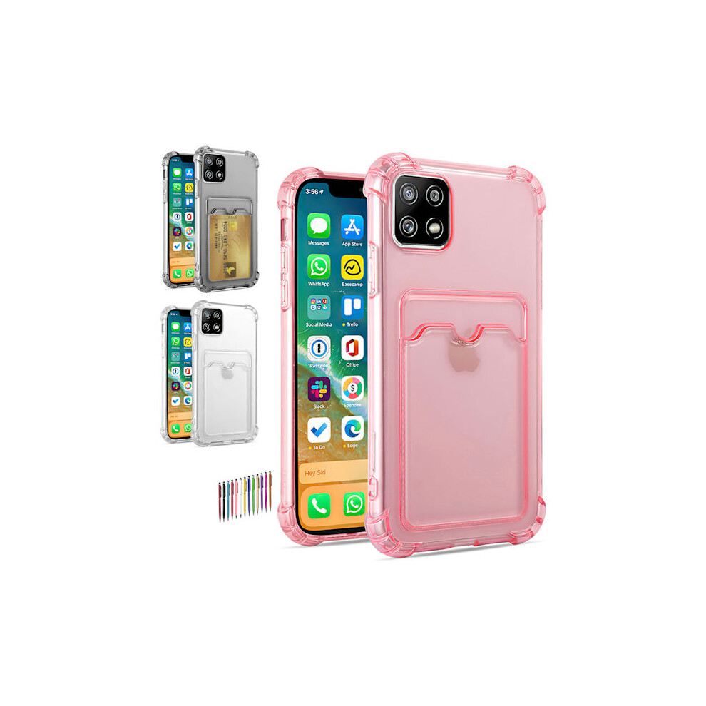 Compatible With Samsung Galaxy A22 5G - Case / Protection / Card Slot Transparent 9395123776552
