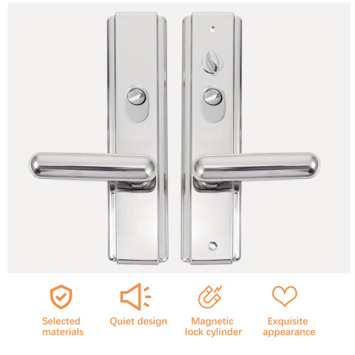 1 Set Indoor Door Knob Pull Handle Stainless Steel Entry Door Pull Handle 2