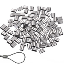Eease100PCS8-tvarované hliníkové ocelové krimpovací kleště pro správu drátů (stříbrné)