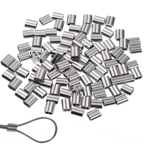 Eease100PCS Αξεσουάρ Διαχείρισης Συρμάτων από Αλουμινένιο Χαλύβδινο Σύρμα σε Σχήμα 8