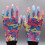 4PCS Printed PU Housework Gloves Nylon Latex Protective Gloves Practical for Home Life (Random Pattern) 6