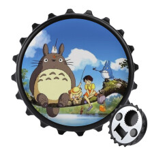 Magnetischer Flaschenöffner mit Kühlschrankmagneten und Aufklebern – Einzigartige Geschenkidee für Campingfans, cooles Gadget für