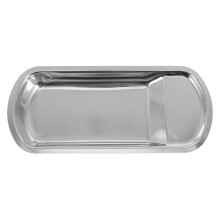 Plateau de service en acier inoxydable avec louche à soupe et assiette de buffet (1 pièce).