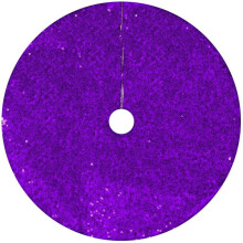Jupe de sapin de Noël 30 pouces, tapis de sapin violet à paillettes, décoration pour Noël, le Nouvel An et les fêtes de fin d'année