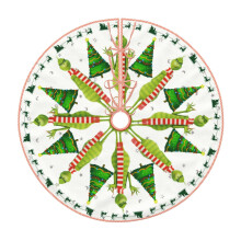 Jupe de sapin de Noël Le Grinch, Décoration de Noël pour la maison, Tapis de sapin doux pour décorations de Noël 48