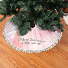 Jupe de sapin de Noël en dentelle à franges, douce, légère et agréable au toucher, 76 cm (30 pouces).