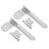 2 σετ μεντεσέδων πόρτας ψυγείου Sovereign Silver Silverdene, εξαρτήματα μεντεσέδων πόρτας, 1