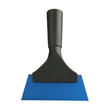 Raclette en silicone multi-usages pour portes de douche en verre, fenêtres, voiture, miroir, compatible avec le nettoyage ménager, bleue