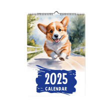 BFSAUHA Il calendario elegante a tema Corgi 2025. Ogni giorno un'adorabile immagine cattura momenti speciali che ti accompagneranno nella vita di