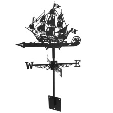 Weatherproof Metal Garden Weathervane Sailboat Ornament for Roof or Yard Decor