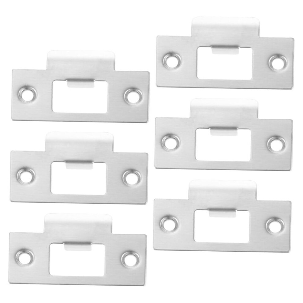 6Pcs Stainless Steel Deadbolt Strike Plate Heavy Duty Door Reinforcement For Enhanced Security 9164114659804