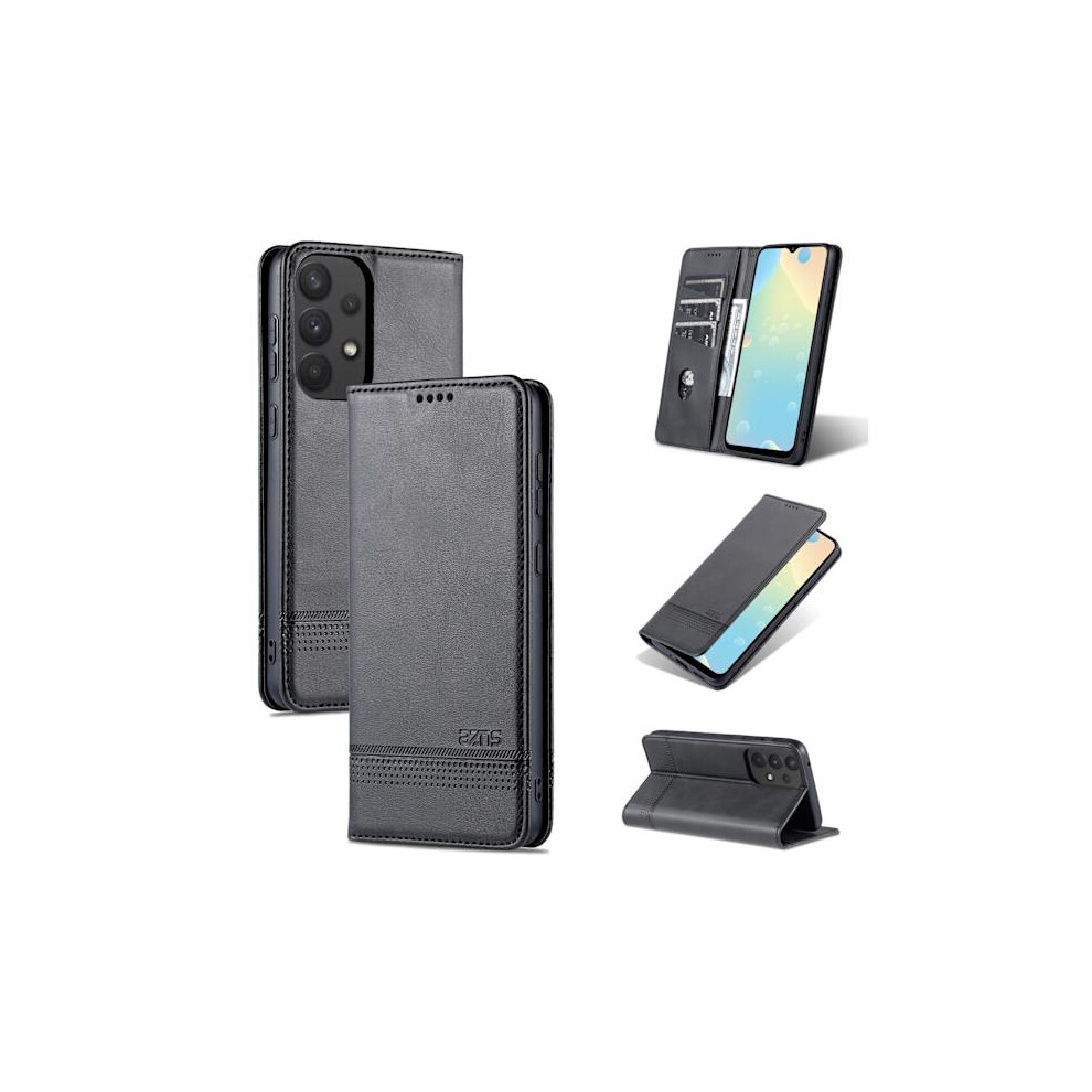 Compatible With Samsung Galaxy A33 5G - Azns Wallet Case Black 9071309720198