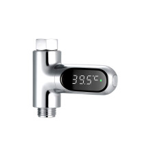 Shower Thermometer, LED Digital Display 0~100 Baby Bath Water Thermometer Celsius/Fahrenheit Display 360 Rotating Screen for Home Kitchen