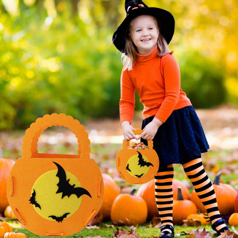 Yifudd Holiday Halloween Party Props Handheld Pumpkin Children's Candy Bucket Candy Bag Pumpkin Bag 9071309724769