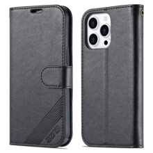AZNS kompatibelt med iPhone14Pro Läderfodral Svart