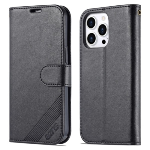 AZNS kompatibelt med iPhone14Pro Läderfodral Svart